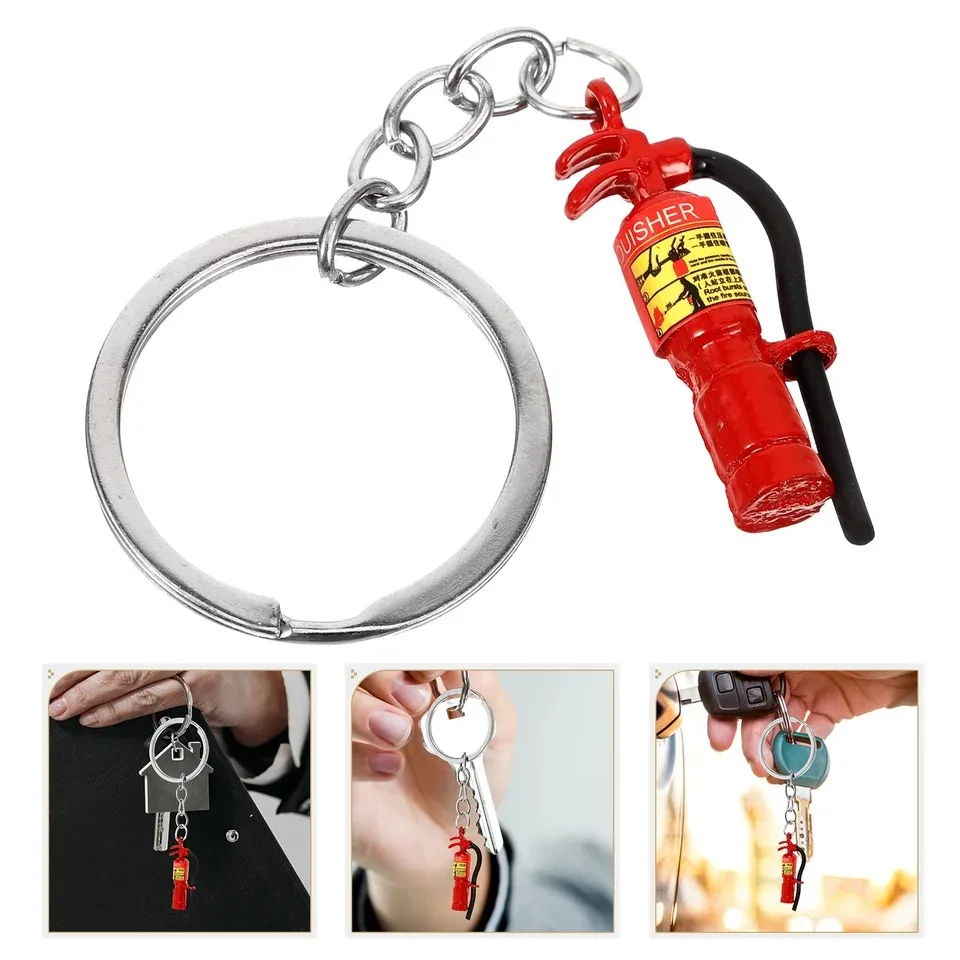 Fire Extinguisher Small - แฟชั่น Mini Fire Extinguisher จี้พวงกุญแจสีแดงถังเบนซิน Keyrings
