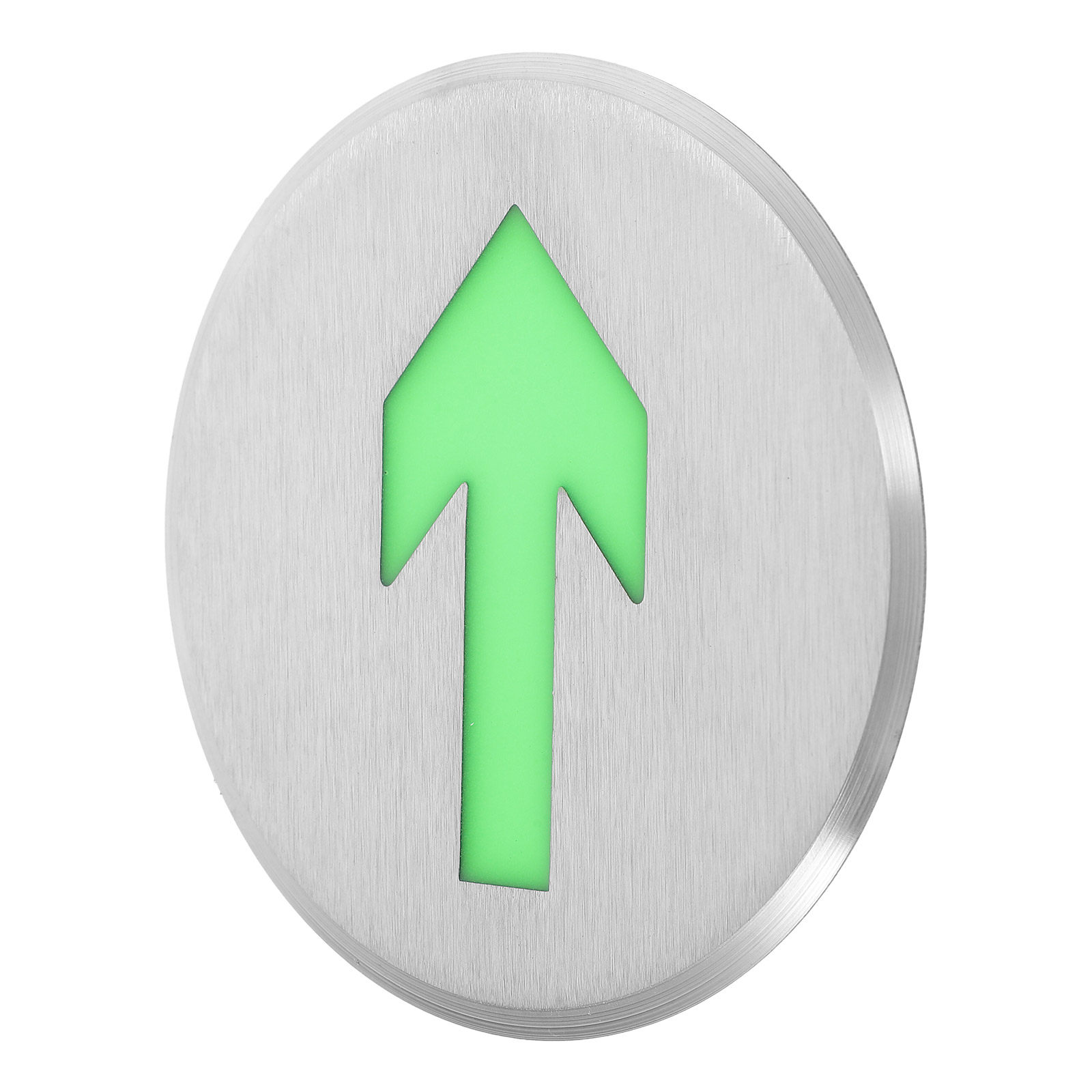 Emergency Exit Sign - ป้ายเตือนความปลอดภัยทางพื้นแบบลูกศรเรืองแสง ป้ายทางออกฉุกเฉินแบบเรืองแสงในที่มืด ทำจากสแตนเลส ลูกศรทางเดียว