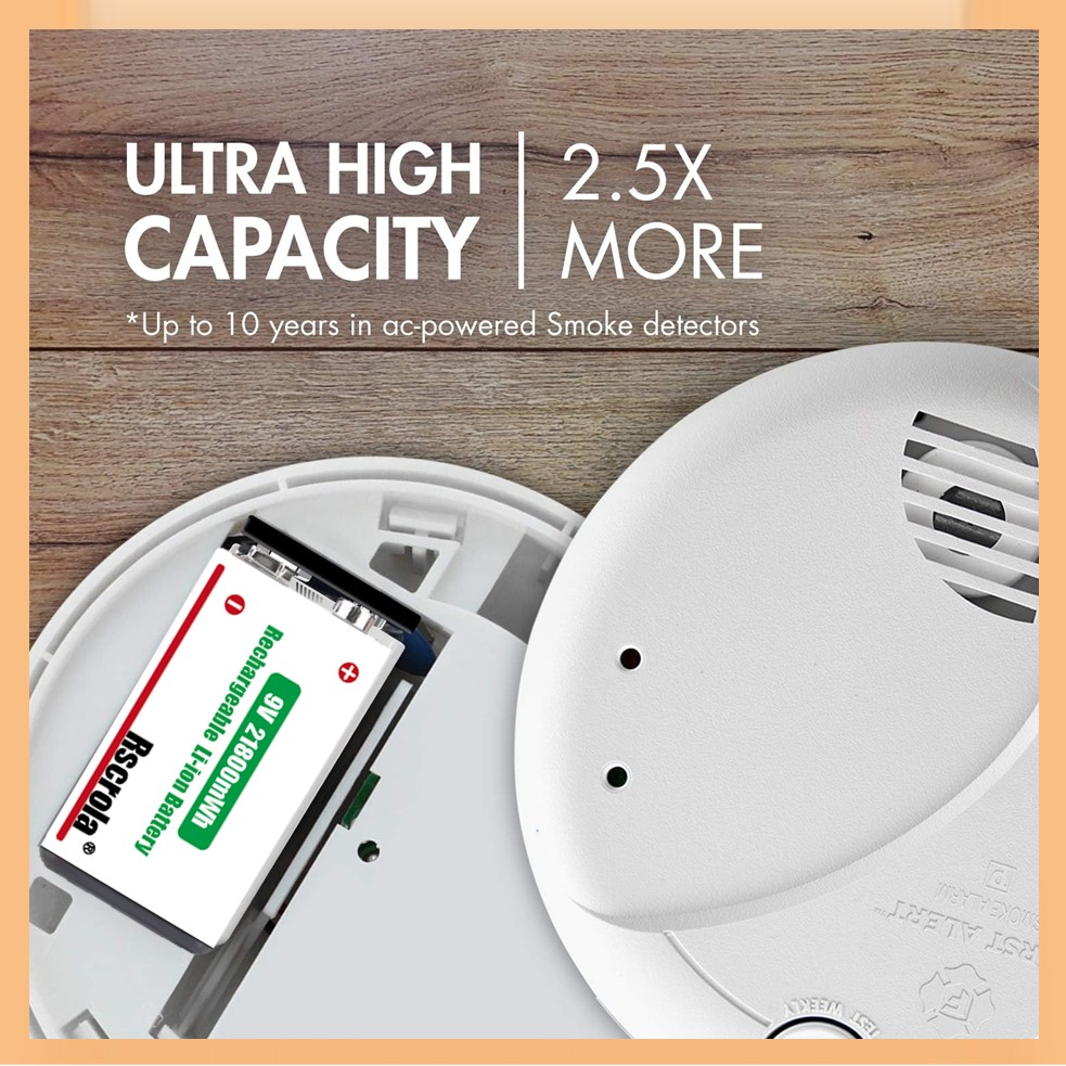 แบตเตอรี่ 9V แบบชาร์จไฟได้, คว - Smoke Detector Interconnected บทวิจารณ์และราคา
